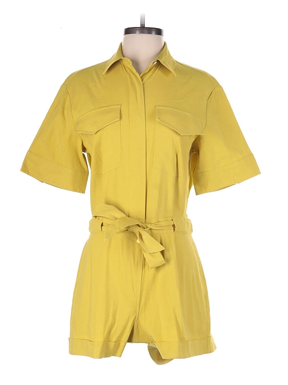 RAG & BONE YELLOW LINEN BLEND SHORTS ROMPER SZ 0 WAIST 26”+